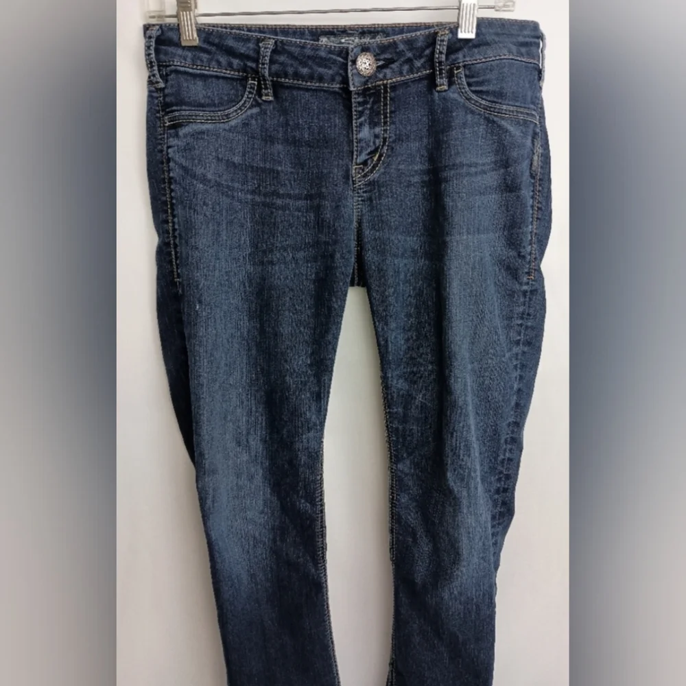 Silver Jeans Suki Blue Western Denim Skinny Jeggings Classic Style-(#1,528)‎